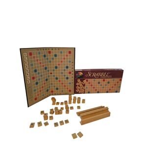 Scrabble Vintage Word Board Game Selchow & Righter #17 1982 Complete 100 Tiles